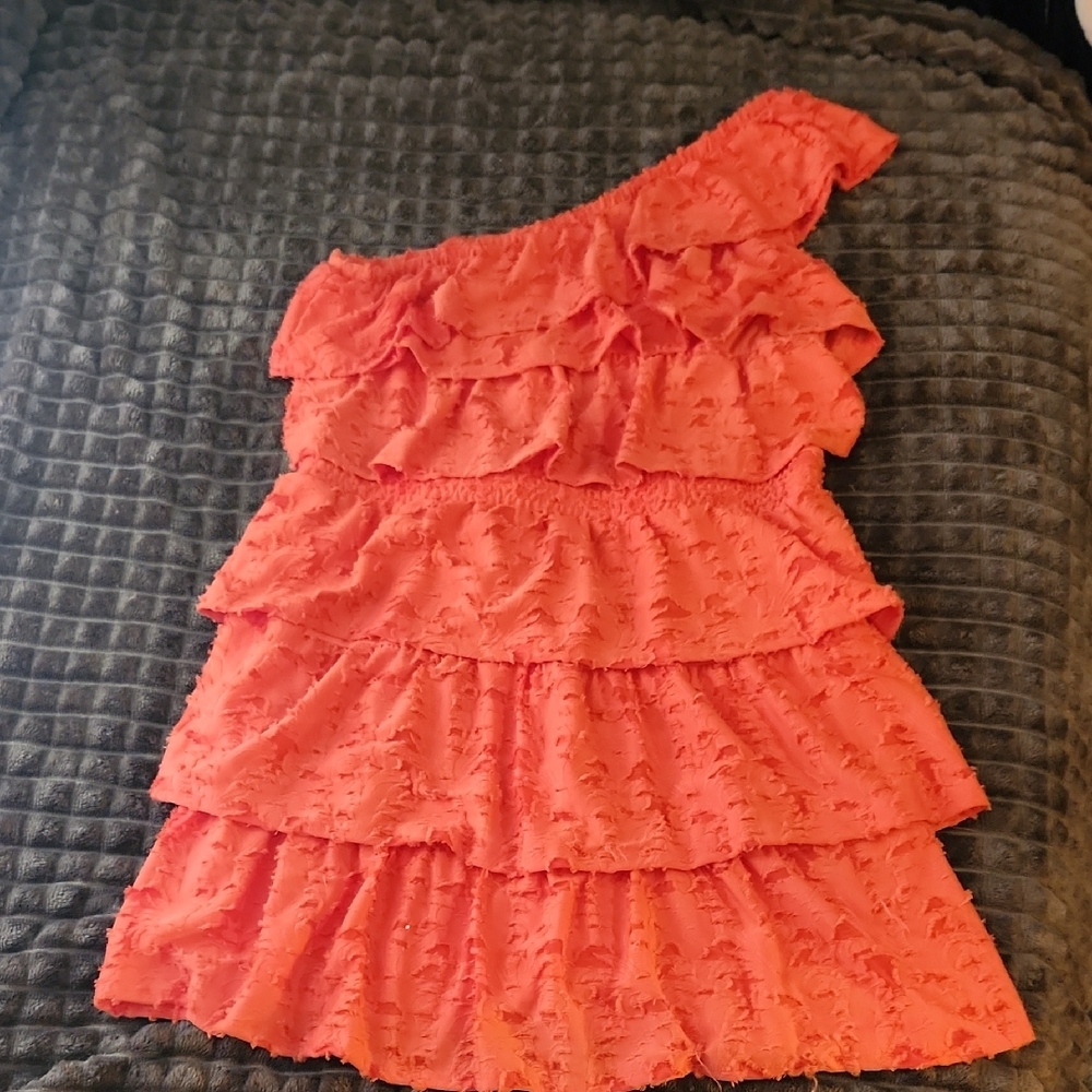 Womens Lauren Conrad One-Shoulder Dress - Coral